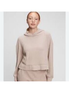 Gap Waffle-Knit Hoodie Colour margate sand beige size XL tall style 708734–02